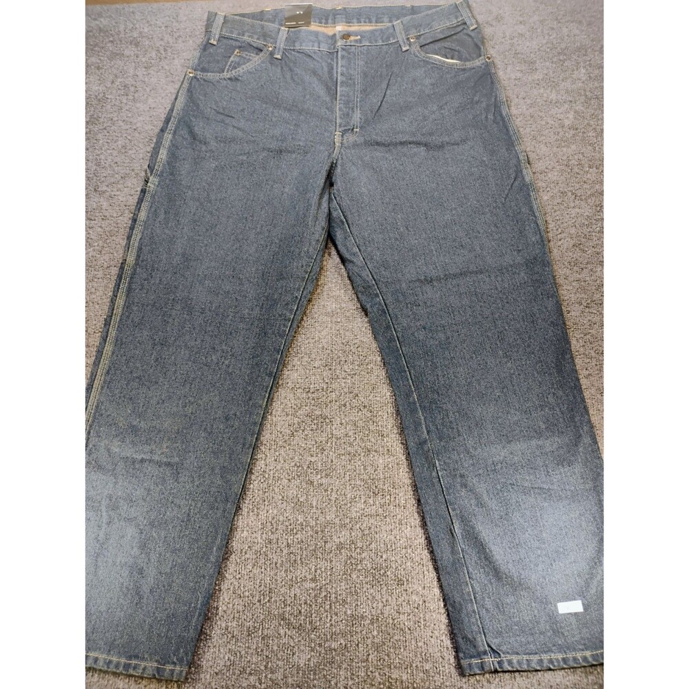 Dickies Carpenter Jeans Mens 38x30 Relaxed Fit Straight Leg Blue Denim NWT